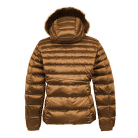 Thumbnail for Elegant Padded Down Jacket with Fur Hood