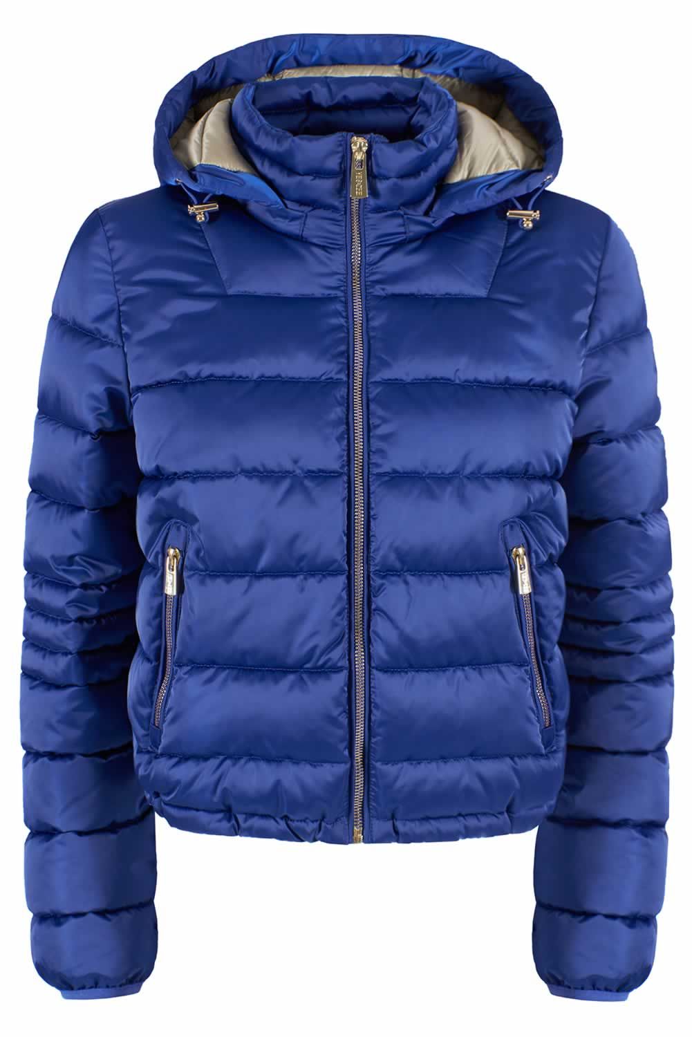 Chic Zippered Short Down Jacket with Hood