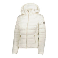 Thumbnail for Chic White Short Down Jacket with Hood