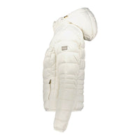 Thumbnail for Chic White Short Down Jacket with Hood