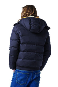 Thumbnail for Elegant Sports Jacket with Hood in Navy Blue