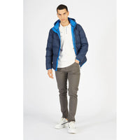 Thumbnail for Elegant Blue High-Collar Men's Puffer Jacket