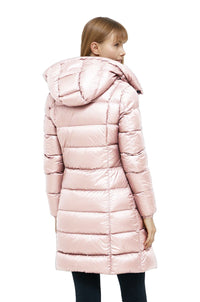 Thumbnail for Elegant Long Down Jacket with Removable Hood