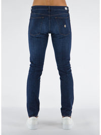 Thumbnail for Elegant Dark Blue Cotton Stretch Jeans