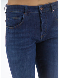 Thumbnail for Elegant Dark Blue Cotton Stretch Jeans
