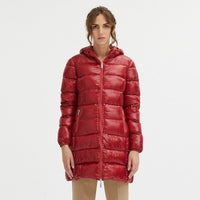 Thumbnail for Reversible Goose Down Long Jacket in Pink