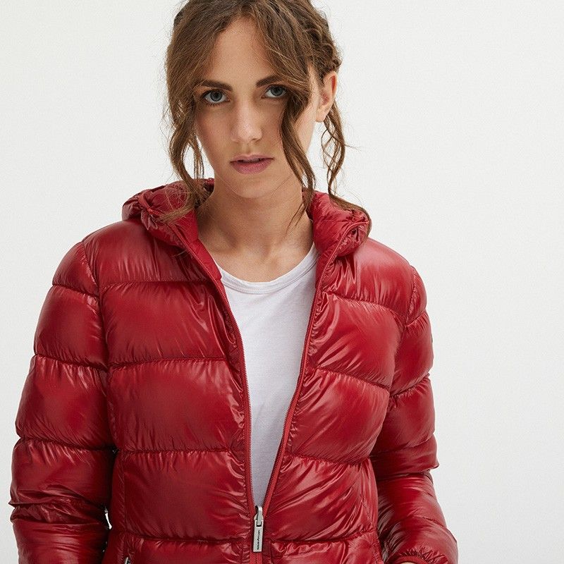 Reversible Goose Down Long Jacket in Pink