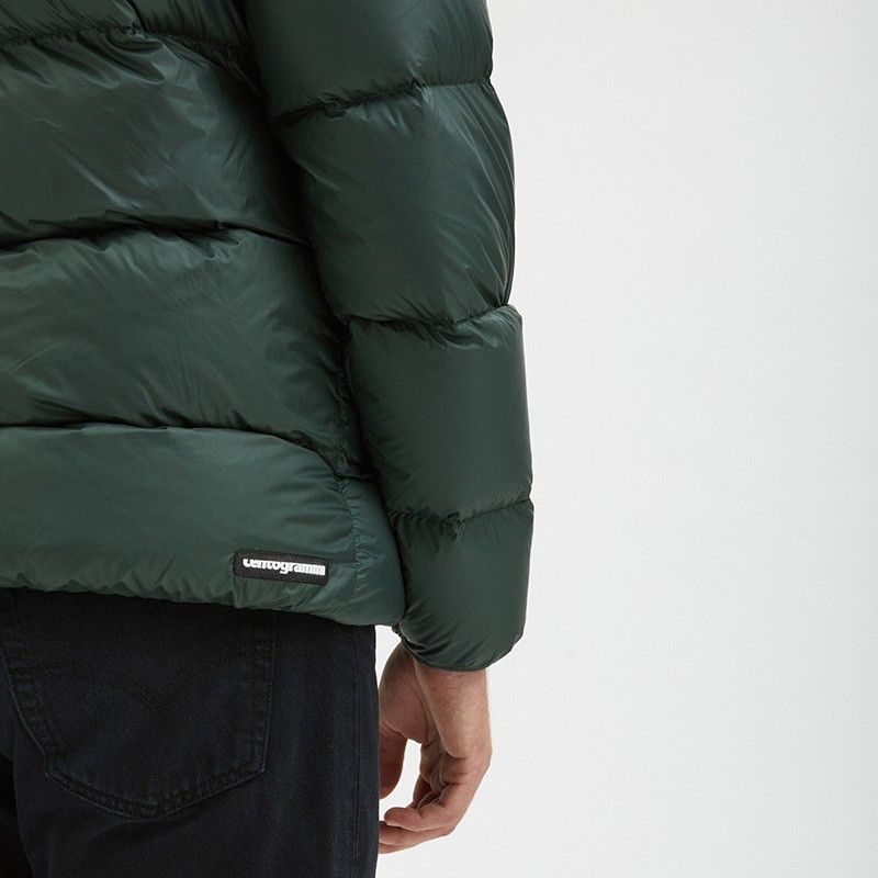 Sleek Dark Green Hooded Winter Jacket