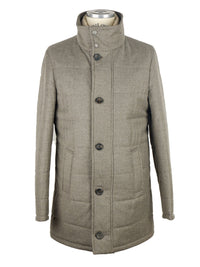 Thumbnail for Elegant Gray Wool-Cashmere Jacket