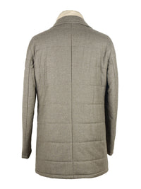 Thumbnail for Elegant Gray Wool-Cashmere Jacket