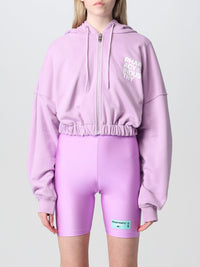 Thumbnail for Plush Purple Cotton Hoodie with Zip Closure