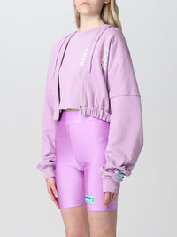 Thumbnail for Plush Purple Cotton Hoodie with Zip Closure