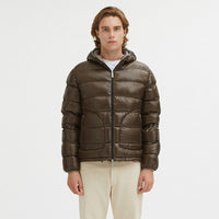 Thumbnail for Reversible Hooded Jacket in Dove Grey and Brown