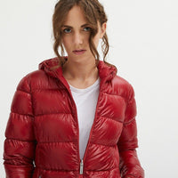 Thumbnail for Ethereal Pink Down Jacket with Japanese Hood