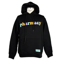 Thumbnail for Sleek Black Cotton Hoodie with Logo Print