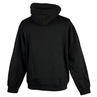 Thumbnail for Sleek Black Cotton Hoodie with Logo Print