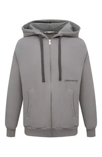 Thumbnail for Hinnominate Men's Signature Grey Hooded Sweatshirt