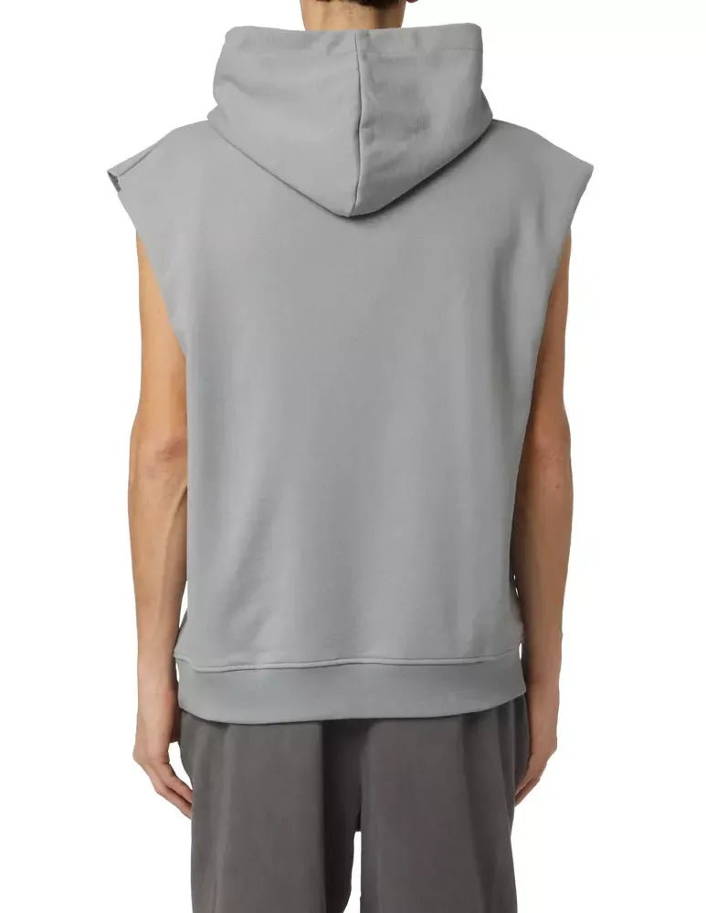 Sleek Sleeveless Hooded Sweatshirt