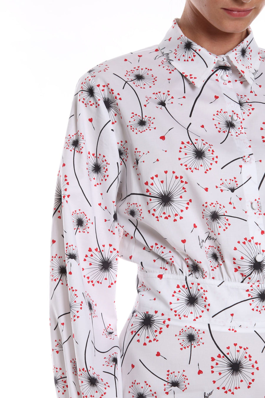 Chic White Dress with Red Accents