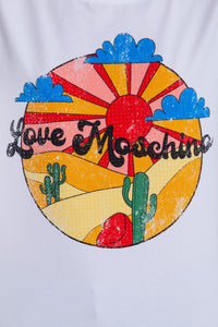 Thumbnail for Chic Graphic Cotton Tee with Embossed Detail