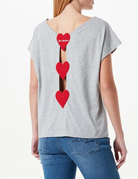 Thumbnail for Chic Embroidered Heart Logo Cotton Tee