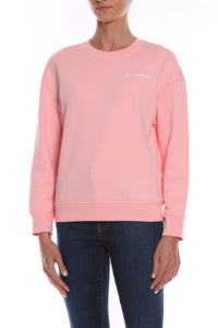 Thumbnail for Chic Hearts Back Slit Crewneck Sweatshirt