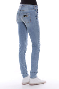 Thumbnail for Chic Glitter-Logo Washed Jeans