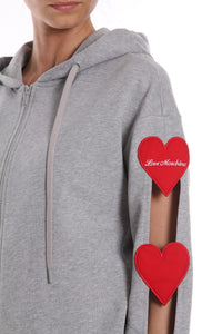 Thumbnail for Chic Embroidered Heart Cotton Hoodie