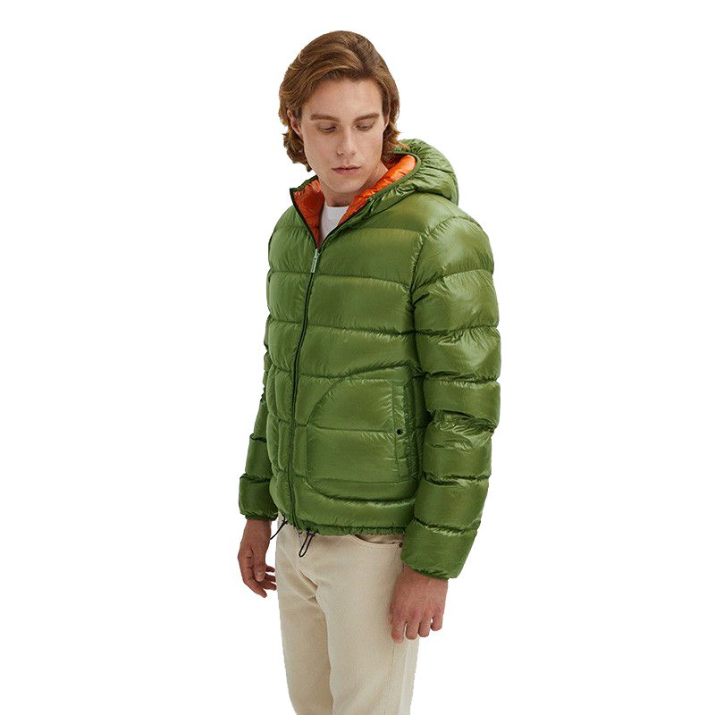 Emerald Elegance Reversible Down Jacket