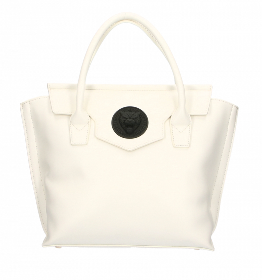 Chic White Polyethylene Handbag