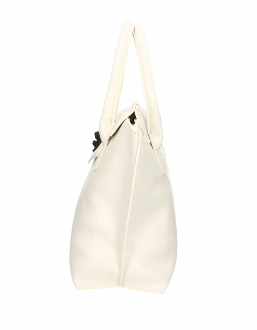 Chic White Polyethylene Handbag