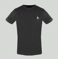 Thumbnail for Elite Black Cotton T-Shirt with Signature Embroidery