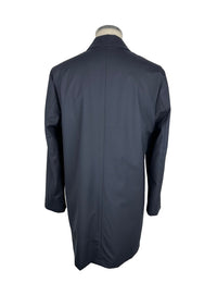 Thumbnail for Elegant Blue Virgin Wool Trench Coat