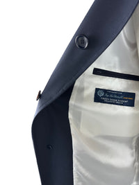 Thumbnail for Elegant Blue Virgin Wool Trench Coat