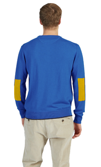 Thumbnail for Elegant Cotton Crew Neck Sweater with Chest Logo