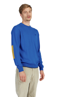 Thumbnail for Elegant Cotton Crew Neck Sweater with Chest Logo
