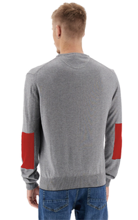 Thumbnail for Embroidered Logo Cotton Crew Neck Sweater
