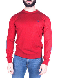Thumbnail for Chic Cotton Crew Neck Sweater with Embroidered Logo