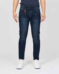 Thumbnail for Sleek Blue Cotton Stretch Jeans