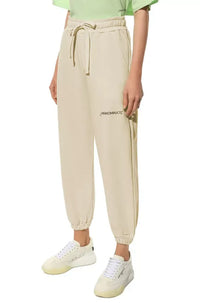 Thumbnail for Beige Cotton Drawstring Sweatpants