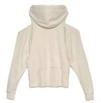 Thumbnail for Chic Off-Shoulder Beige Sweatshirt with Hood