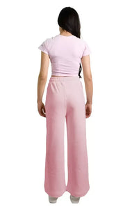 Thumbnail for Chic Pink Palazzo Pants with Drawstring