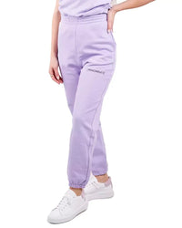 Thumbnail for Elevated Purple Fleece Trousers with High Waist