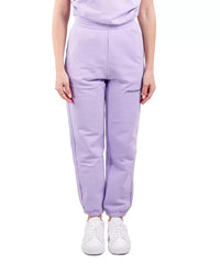 Thumbnail for Elevated Purple Fleece Trousers with High Waist