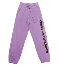 Thumbnail for Chic Purple Cotton Sweatpants with Logo Print