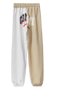 Thumbnail for Chic Beige Two-Tone Drawstring Sweatpants
