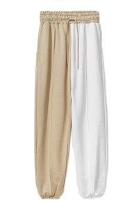Thumbnail for Chic Beige Two-Tone Drawstring Sweatpants