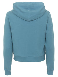 Thumbnail for Chic Light Blue Hooded Zip Sweatshirt