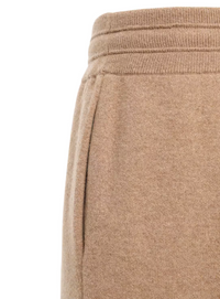 Thumbnail for Elegant Camel Monogram Cashmere Sport Pants