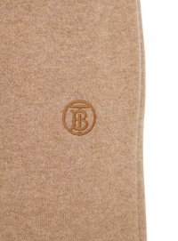 Thumbnail for Elegant Camel Monogram Cashmere Sport Pants